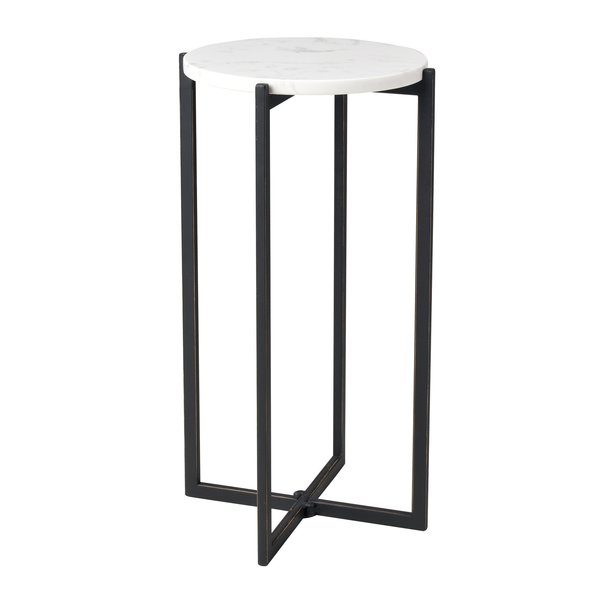 Elk Studio Accent Table, 10 in W, 10 in L, 18 in H, Metal Top S0035-11199